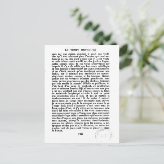 Letzte Postkarte (Stehend Vorderseite)