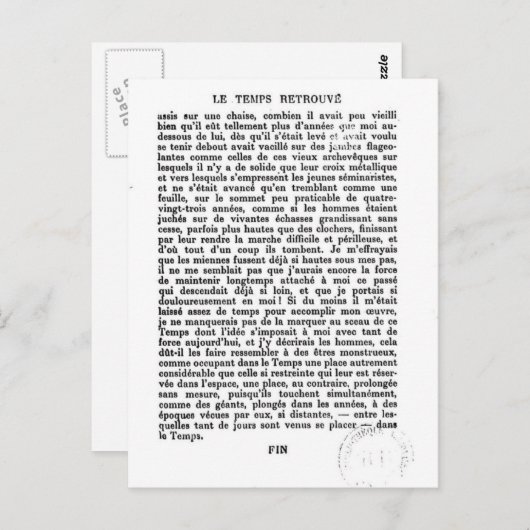 Letzte Postkarte (Vorne/Hinten)