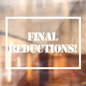 Letzte Reduzierungen Signierung Fensteraufkleber (Blatt 2)