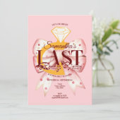 Letzte Rendez Veuve Bachelorette Wochenendreise Einladung (Stehend Vorderseite)