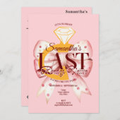 Letzte Rendez Veuve Bachelorette Wochenendreise Einladung (Vorne/Hinten)