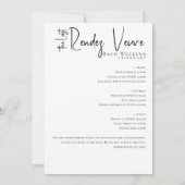 Letzte Rendez Veuve Bachelorette Wochenendreise Einladung (Rückseite)