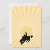 Letzte Rodeo Bachelor Party Cowboys Pferde Sunset Einladung (Rückseite)