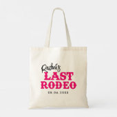 Letzte Rodeo Bachelorette Brautparty Tote Bag Tragetasche (Rückseite)