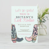 Letzte Rodeo Bachelorette Einladung (Stehend Vorderseite)