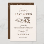 Letzte Rodeo Bachelorette Einladung und Ausflug (Vorne/Hinten)
