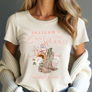 Letzte Rodeo Chic Kuhgirl Stiefel Western Hochzeit Tri-Blend Shirt