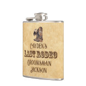 Letzte Rodeo Cowboy Custom Bachelor Party Flachmann (Links)