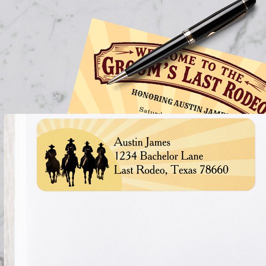 Letzte Rodeo Cowboys Sunset Groom Name Bachelor