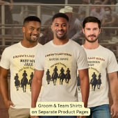 Letzte Rodeo Cowboys Sunset Groom Name Bachelor T-Shirt