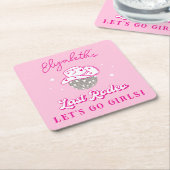 Letzte Rodeo Cowgirl Bachelorette Let's Go Girls Rechteckiger Pappuntersetzer (angewinkelt)