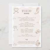 Letzte Rodeo Cowgirl Bachelorette Wochenende Einla Einladung (Rückseite)