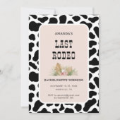 Letzte Rodeo Cowgirl Bachelorette Wochenendreise Einladung (Vorderseite)