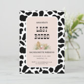 Letzte Rodeo Cowgirl Bachelorette Wochenendreise Einladung (Stehend Vorderseite)