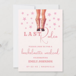 Letzte Rodeo Cowgirl Bachelorette Wochenendreise Einladung