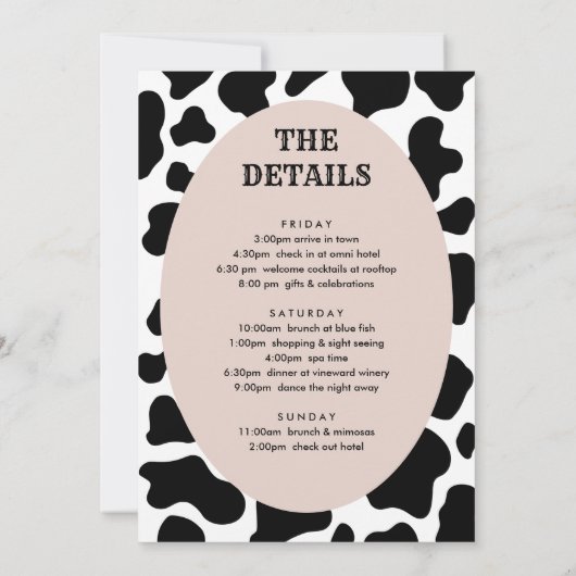 Letzte Rodeo Cowgirl Bachelorette Wochenendreise Einladung (Rückseite)