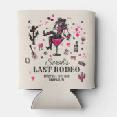 Letzte Rodeo Cowgirl Fun Nash Bash Bachelorette Dosenkühler (Rückseite)