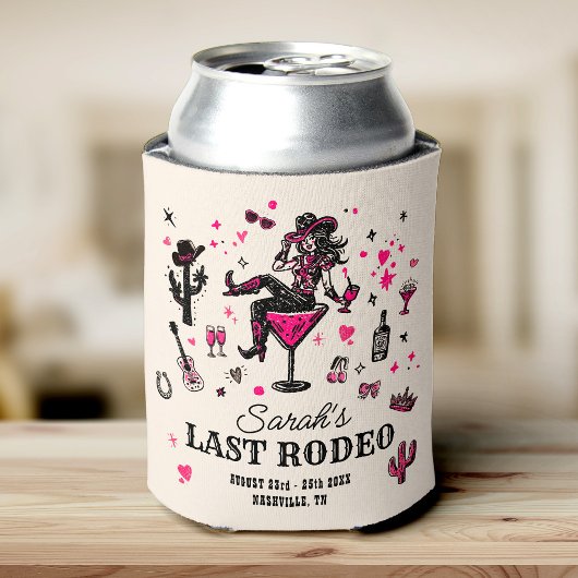 Letzte Rodeo Cowgirl Fun Nash Bash Bachelorette Dosenkühler