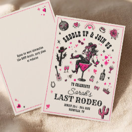 Letzte Rodeo Cowgirl Fun Nash Bash Bachelorette Einladung