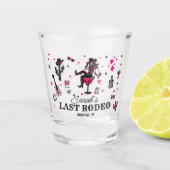 Letzte Rodeo Cowgirl Fun Nash Bash Bachelorette Schnapsglas (Vorderseite)