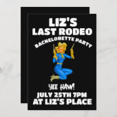 LETZTE RODEO COWGIRL JUNGGESELINNEN-ABSCHIED EINLA EINLADUNG (Vorne/Hinten)