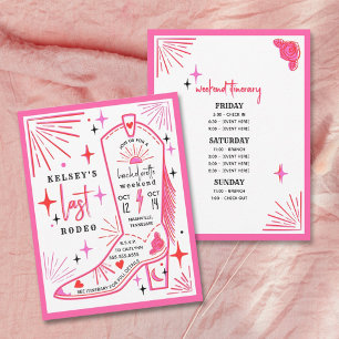 Letzte Rodeo-Cowgirl-Junggesellinnen-Abschieds-Woc Einladung