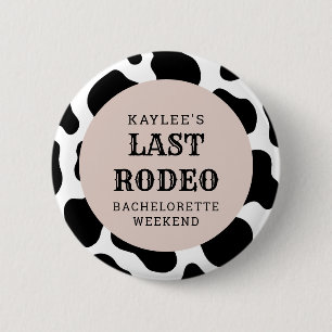 Letzte Rodeo-Cowgirl-Junggesellinnen-Abschiedspart Button