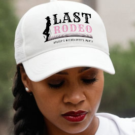 Letzte Rodeo-Cowgirl-Junggesellinnenparty Rosa Truckerkappe
