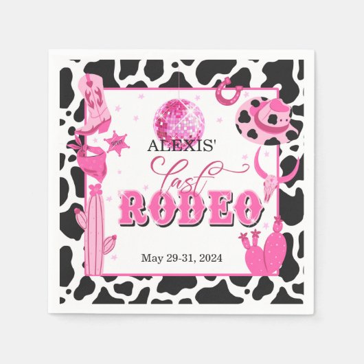Letzte Rodeo Custom Paper Napkins Serviette (Vorderseite)