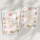 Letzte Rodeo Disco Cowgirl Bachelorette Wochenende Einladung