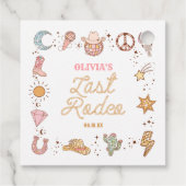 Letzte Rodeo Disco Cowgirl Bachelorette Wochenende Geschenkanhänger (Rückseite)