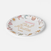 Letzte Rodeo Disco Cowgirl Bachelorette Wochenende Pappteller (Schrägansicht)