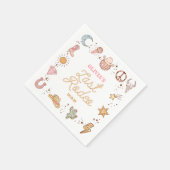 Letzte Rodeo Disco Cowgirl Bachelorette Wochenende Serviette (Ecke)