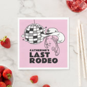 Letzte Rodeo Disco Cowgirl Junggeselinnen-Abschied Serviette (Beispiel)