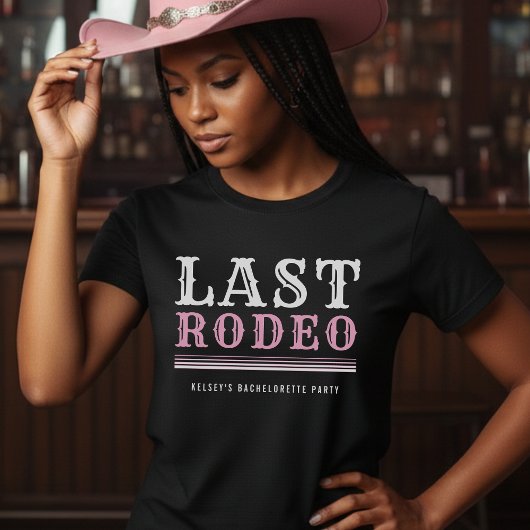 Letzte Rodeo-Junggesellinnen-Abschiedsparty Rosa & T-Shirt