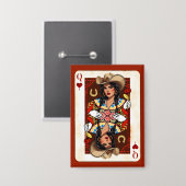 Letzte Rodeo-Midwest-Queen-of-Hearts-Karte Button (Vorderseite/Rückseite)