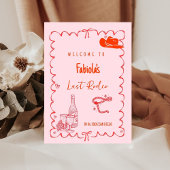 Letzte Rodeo Narshivlle Bachelorette Begrüßungszei Sockelschild