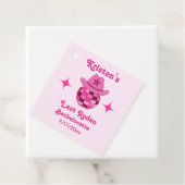 Letzte Rodeo Pink Disco Cowgirl Bachelorette Geschenkanhänger (Beispiel)