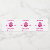 Letzte Rodeo Pink Disco Cowgirl Bachelorette Wasserflaschenetikett (Einzelnes Label)