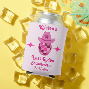 Letzte Rodeo Pink Disco Cowgirl Junggesellinnenabs Dosenkühler