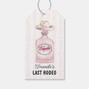 Letzte Rodeo Pink Tequila Flasche Cowgirl Geschenkanhänger