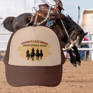 Letzte Rodeo Trauzeuge Individuelle Name Cowboy Su Truckerkappe
