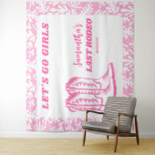 Letzte Rodeo Western Cowgirl Junggeselinnen-Abschi Wandteppich (Beispiel)