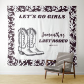 Letzte Rodeo Western Cowgirl Junggeselinnen-Abschi Wandteppich (Beispiel (Horizontal))