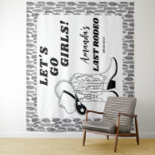 Letzte Rodeo Western Cowgirl Junggeselinnen-Abschi Wandteppich (Beispiel)