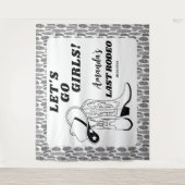 Letzte Rodeo Western Cowgirl Junggeselinnen-Abschi Wandteppich (Vorderseite)