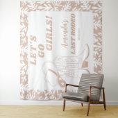 Letzte Rodeo Western Cowgirl Junggeselinnen-Abschi Wandteppich (Beispiel)