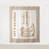 Letzte Rodeo Western Cowgirl Junggeselinnen-Abschi Wandteppich (Vorderseite)