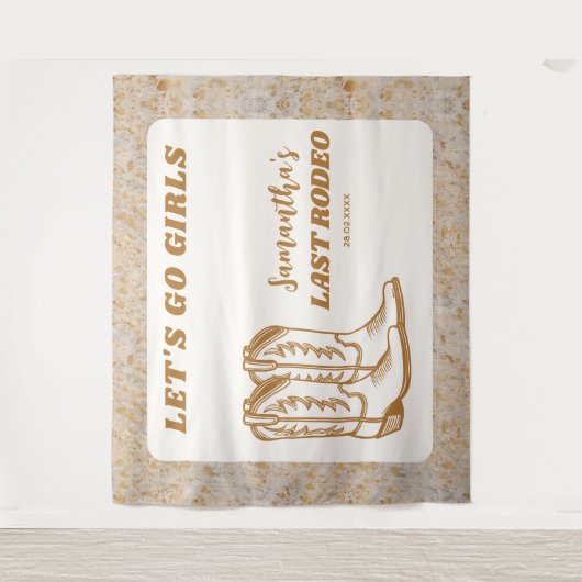 Letzte Rodeo Western Cowgirl Junggeselinnen-Abschi Wandteppich (Vorderseite)