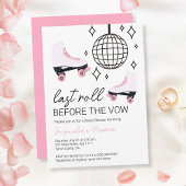 Letzte Rolle vor dem Roller-Disco-Brautparty Einladung